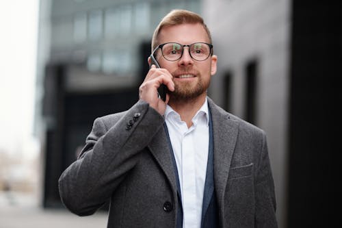 A Businessman on a Phone Call