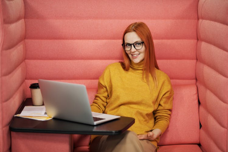 A Woman Working Online 