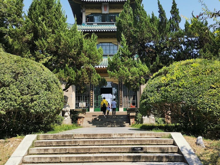 Exterior Of Historic Traditional Asian Building 