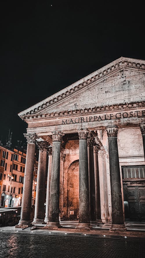Pantheon in Rome at Night 