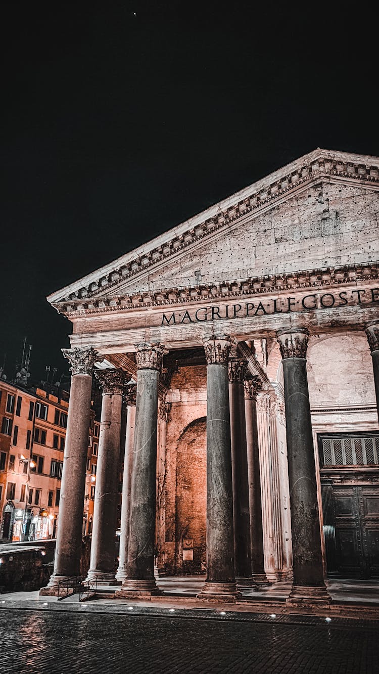 Pantheon In Rome At Night 