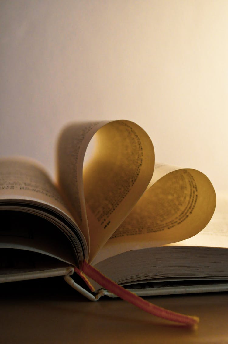 Heart Shaped Book Page