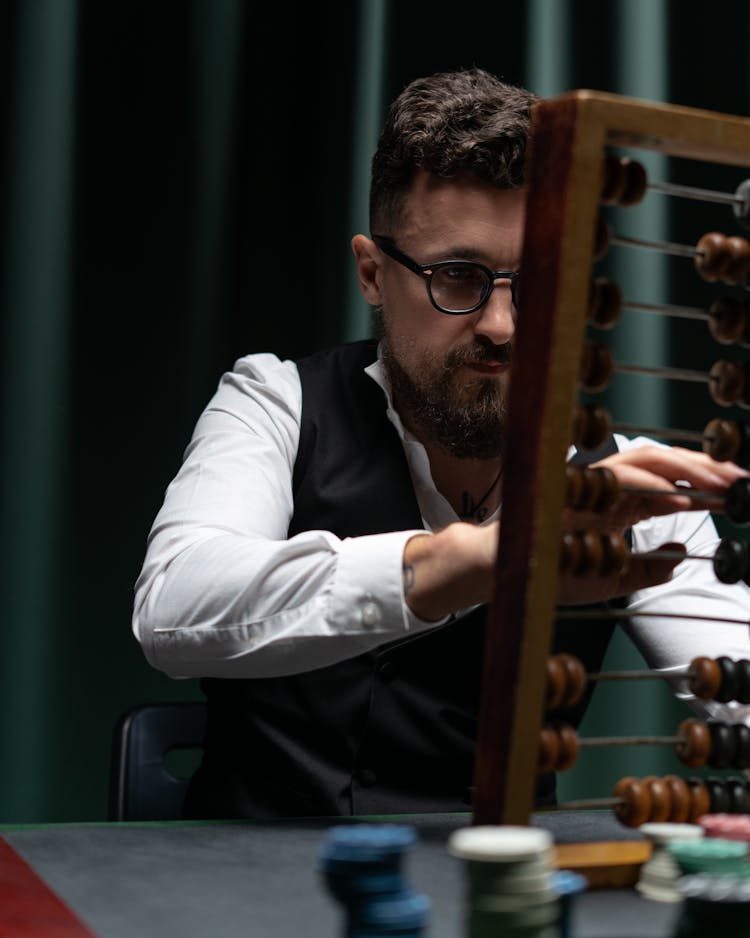 Bookkeeper Counting On Abacus 