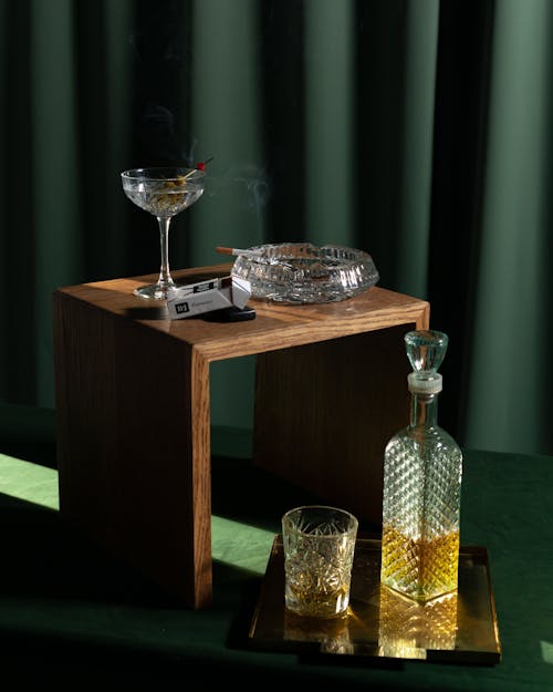 Free Glassware and an Ashtray Stock Photo