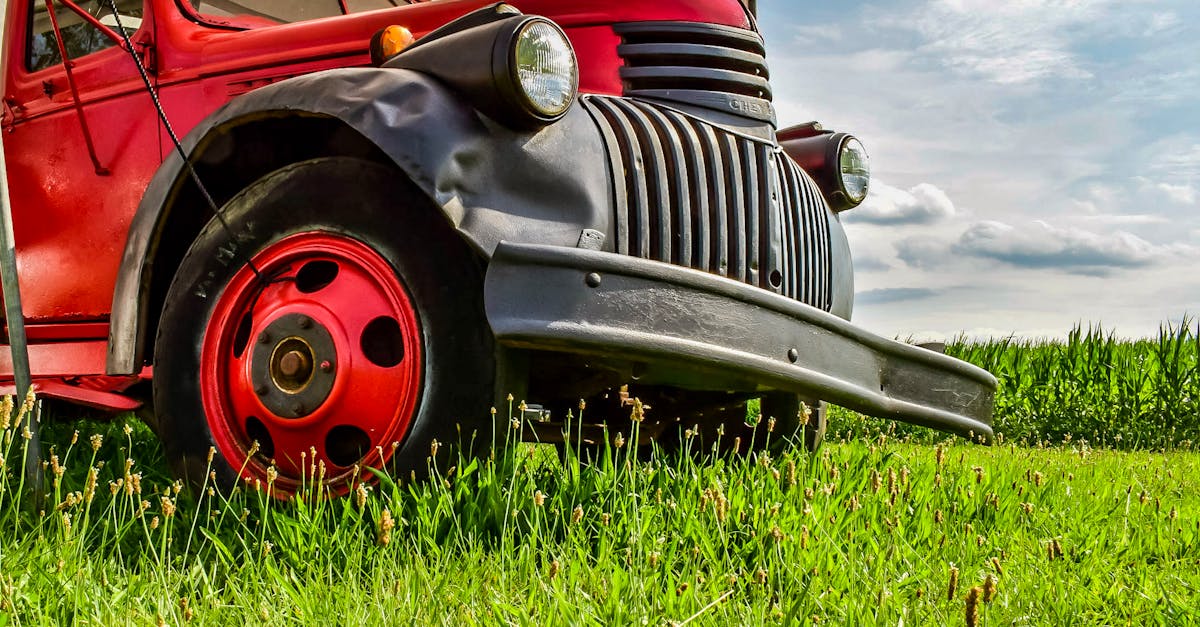 Free stock photo of farm, red truck, truck