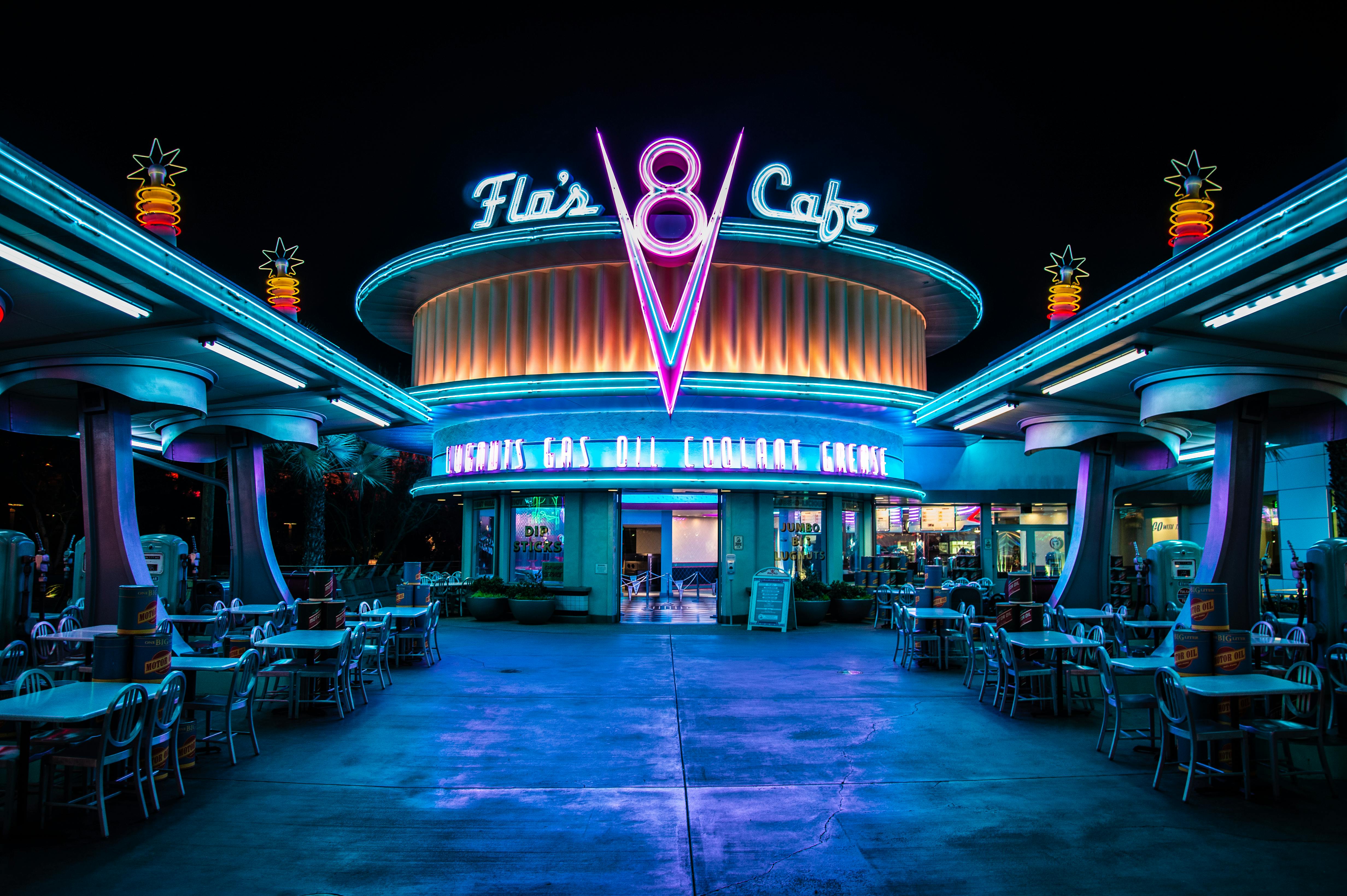 Brian Angioletti on Instagram Flos Cafe in Radiator Springs           Disney california adventure California adventure Disneyland  california adventure