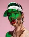 Woman with Long Fingernails Posing
