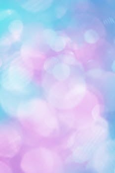 A vibrant pastel bokeh background perfect for creating soft and dreamy wallpapers.
