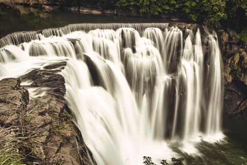 Free Long exposure of Shifen Waterfall capturing nature's beauty in Taiwan. Stock Photo