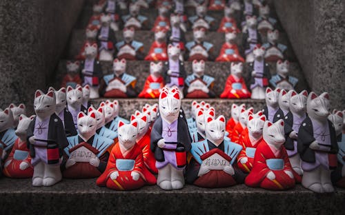 Fotobanka s bezplatnými fotkami na tému farebný, figúrky, fushimi inari-taisha