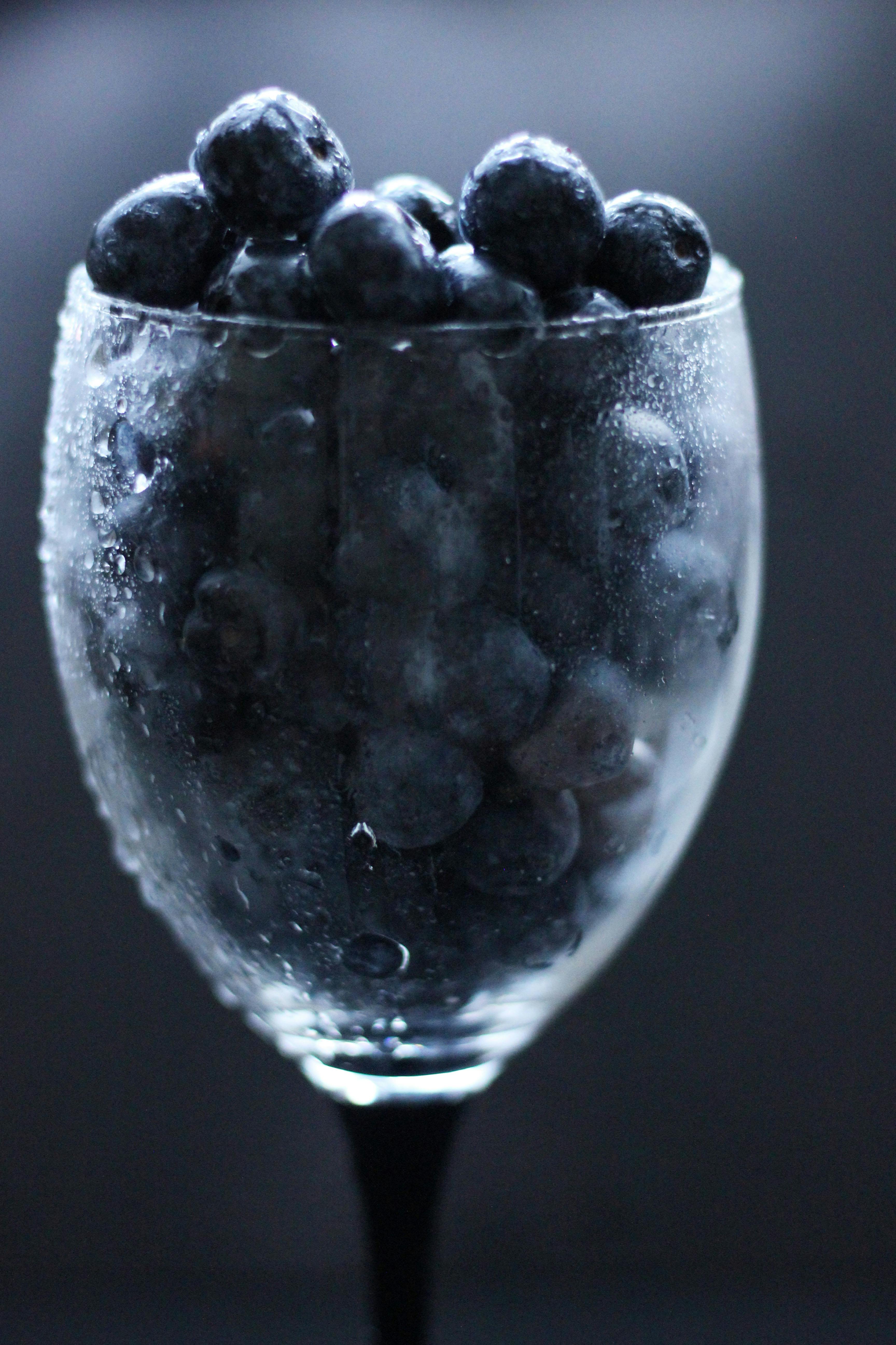 Blueberries in a Wine Glass · Free Stock Photo