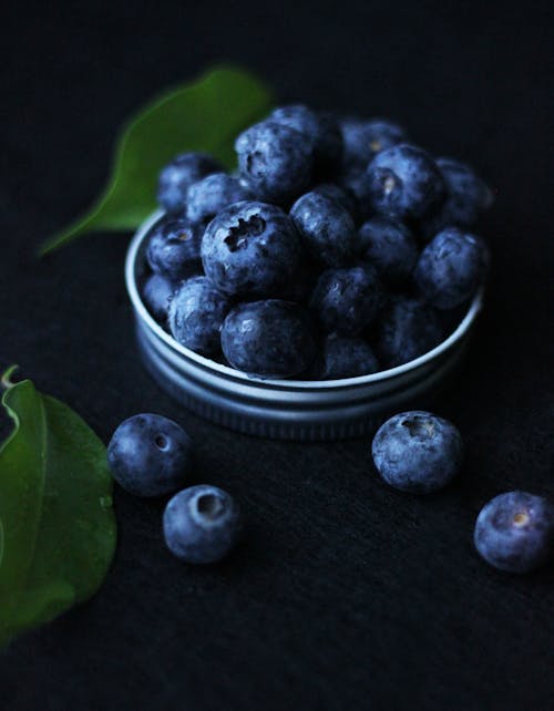 Blueberries in a Lid