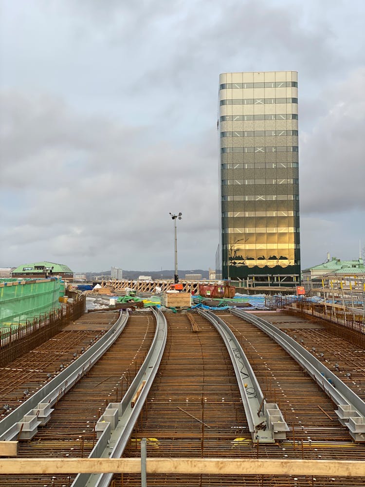 Construction Site Near A High Rise Building