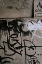 Black and White Graffiti on Wall