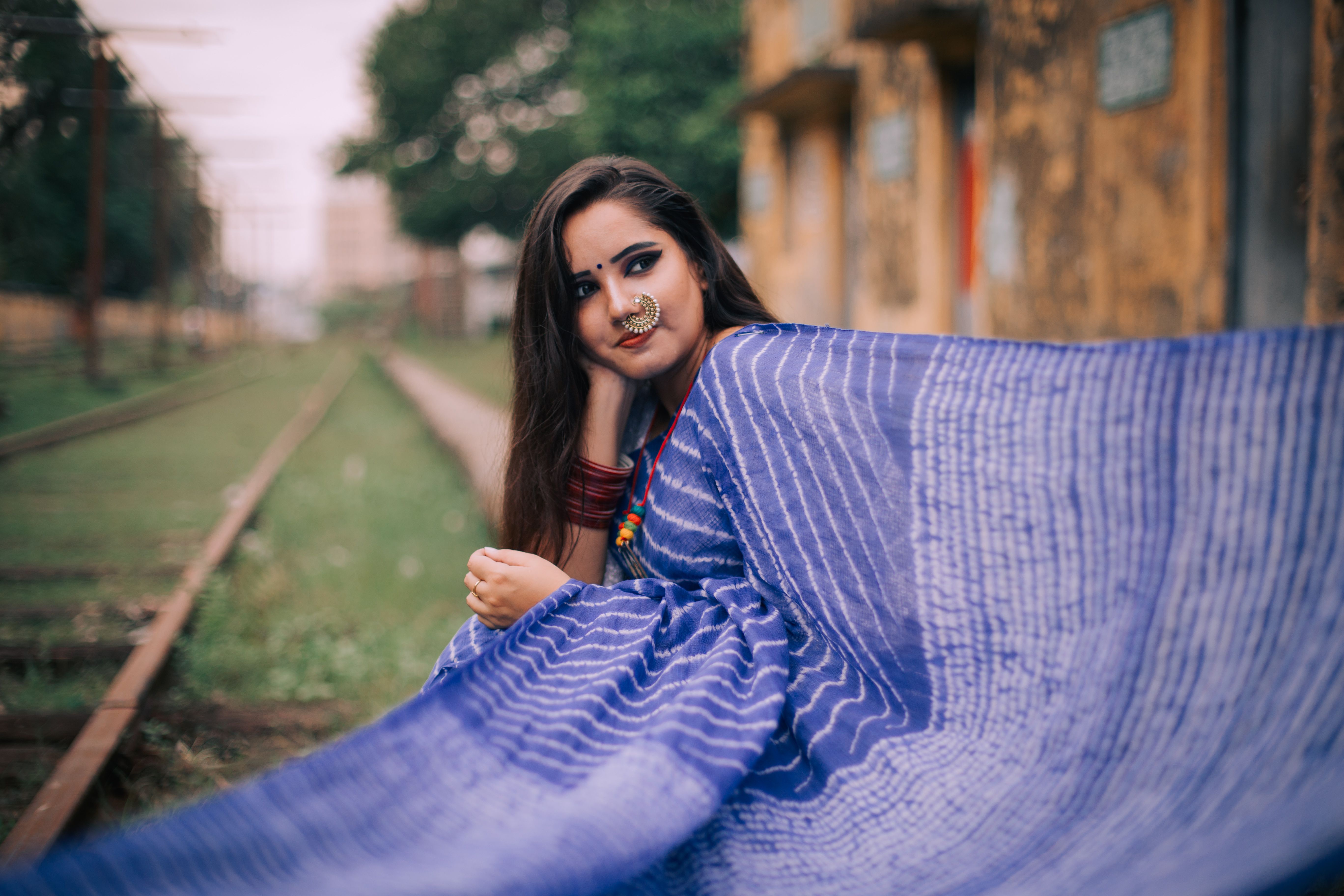 Hand-Embroidered Georgette