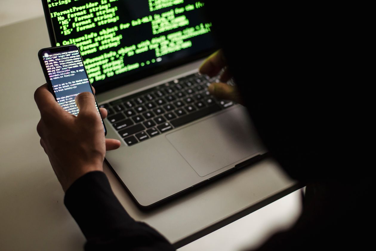 Professional working with digital technology and performance-focused interface