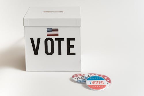 White Ballot Box on the Table