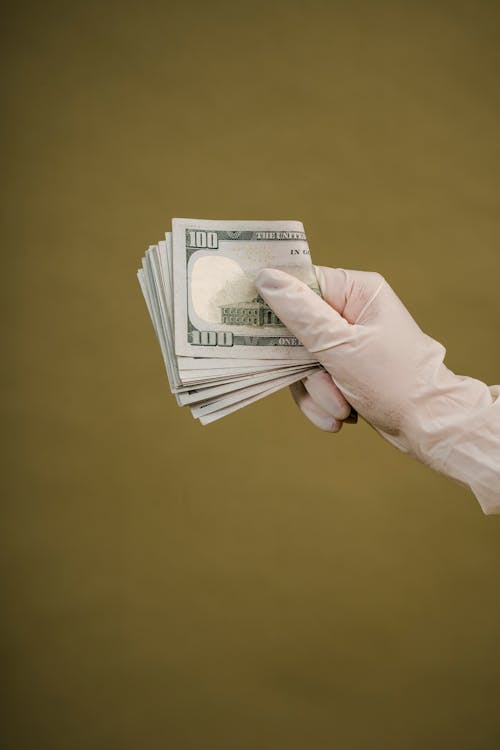 A Person Holding Dollar Bills