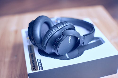 Free stock photo of black headphones, head set, headphones