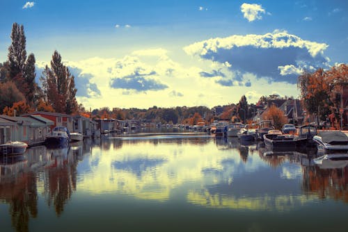 Free stock photo of beautiful sky, boathouse, cityscape