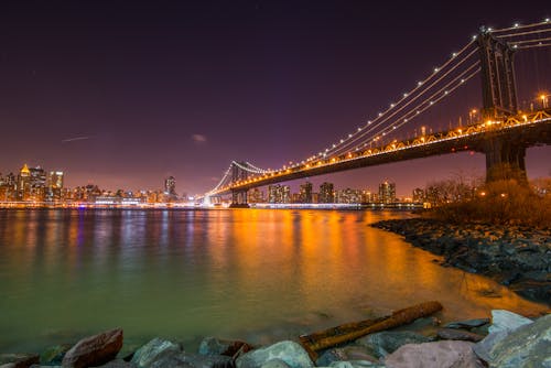 Gratis stockfoto met architectuur, belicht, brug