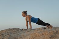 Woman in Phalakasana Pose
