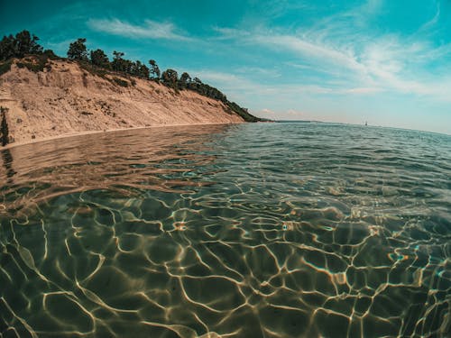 Free stock photo of bluesky, lake, sand dune