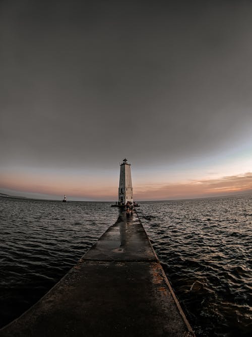 Photo of a Lighthouse at Dusk