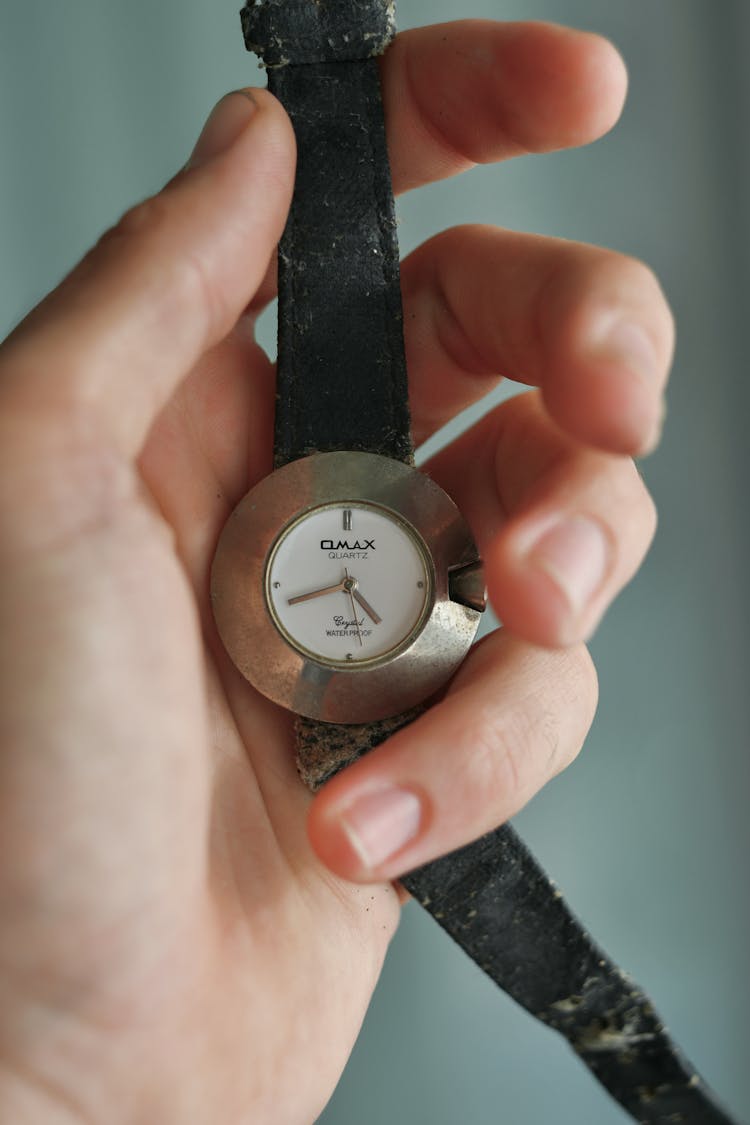 Antique Wristwatch In Hand