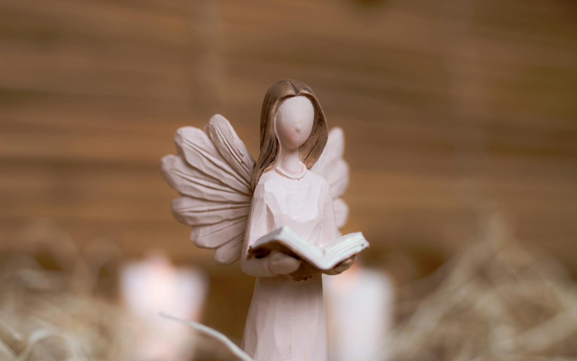 Angel With Book Figurine