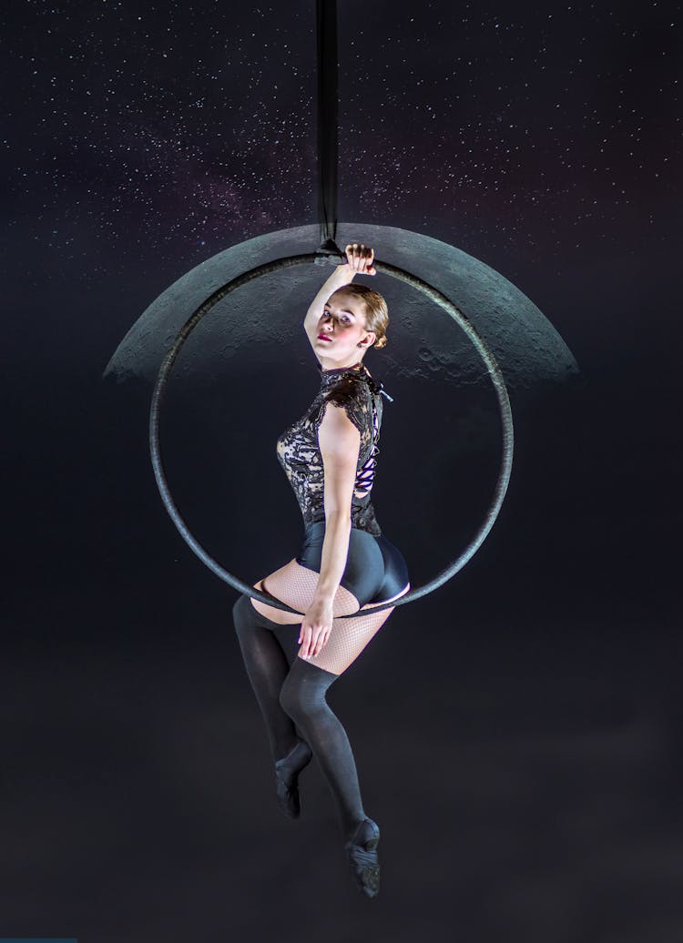 A Woman On An Aerial Hoop