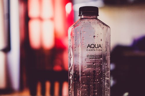 Free Empty Aqua Plastic Bottle Stock Photo