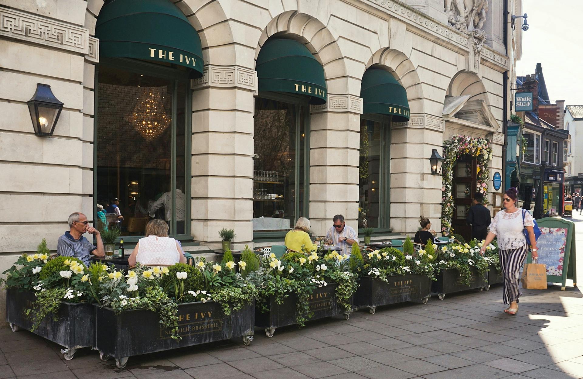 People Dining Al Fresco at the Ivy Norwich Brasserie