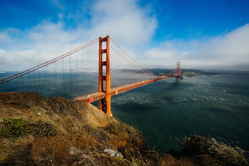 Foto stok gratis gerbang emas, jembatan Golden Gate, San Fransisco
