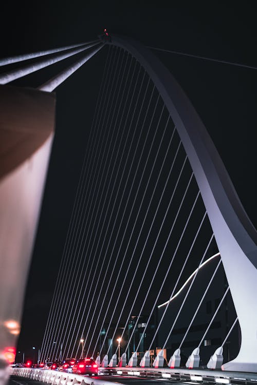 Samuel Beckett Bridge in Dublin at Night