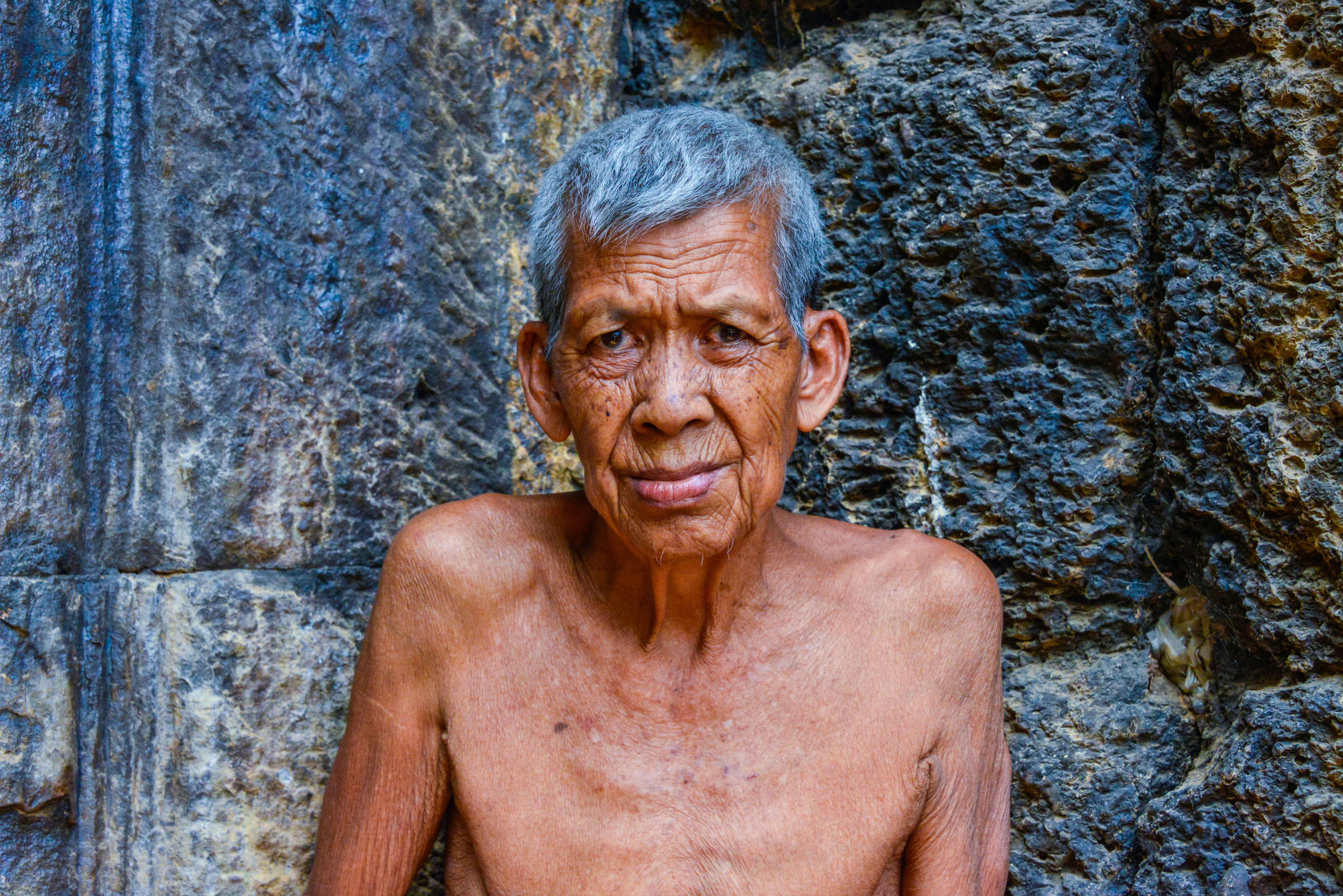 Shirtless Elderly Man With Beard · Free Stock Photo