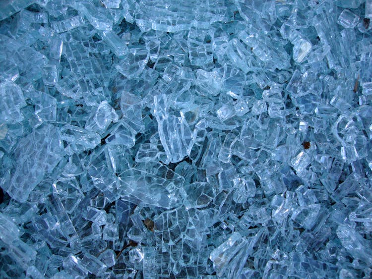 Close Up Of Shattered Glass