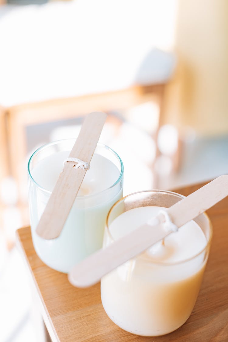 White Candles On The Table