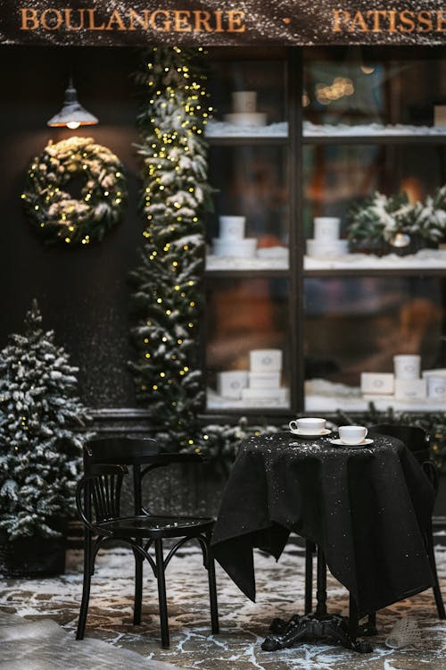 A Restaurant Interior in Winter