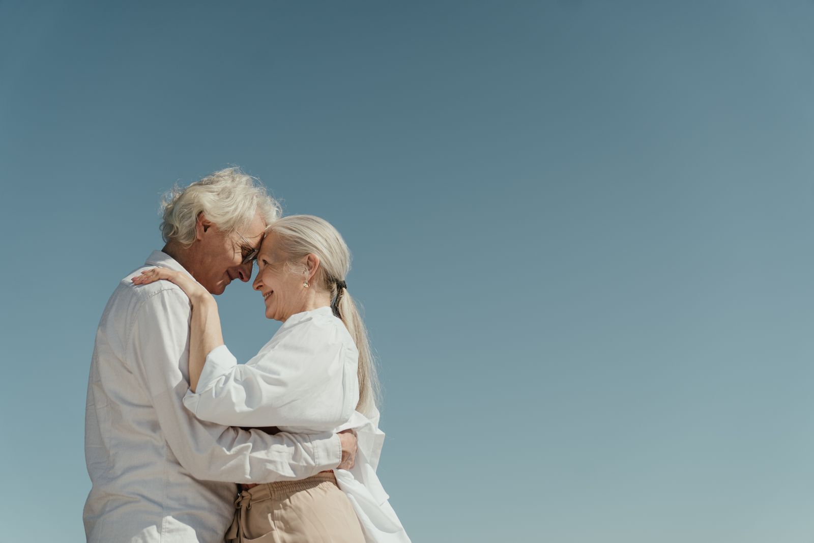 Active mature couple enjoying clear outdoor views