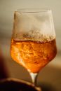 Clear Drinking Glass With Brown Liquid