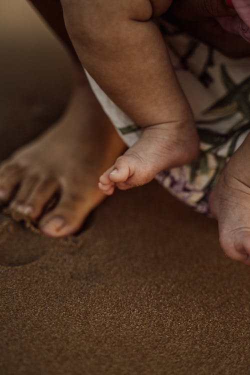 Free Sand on Baby's Feet Stock Photo
