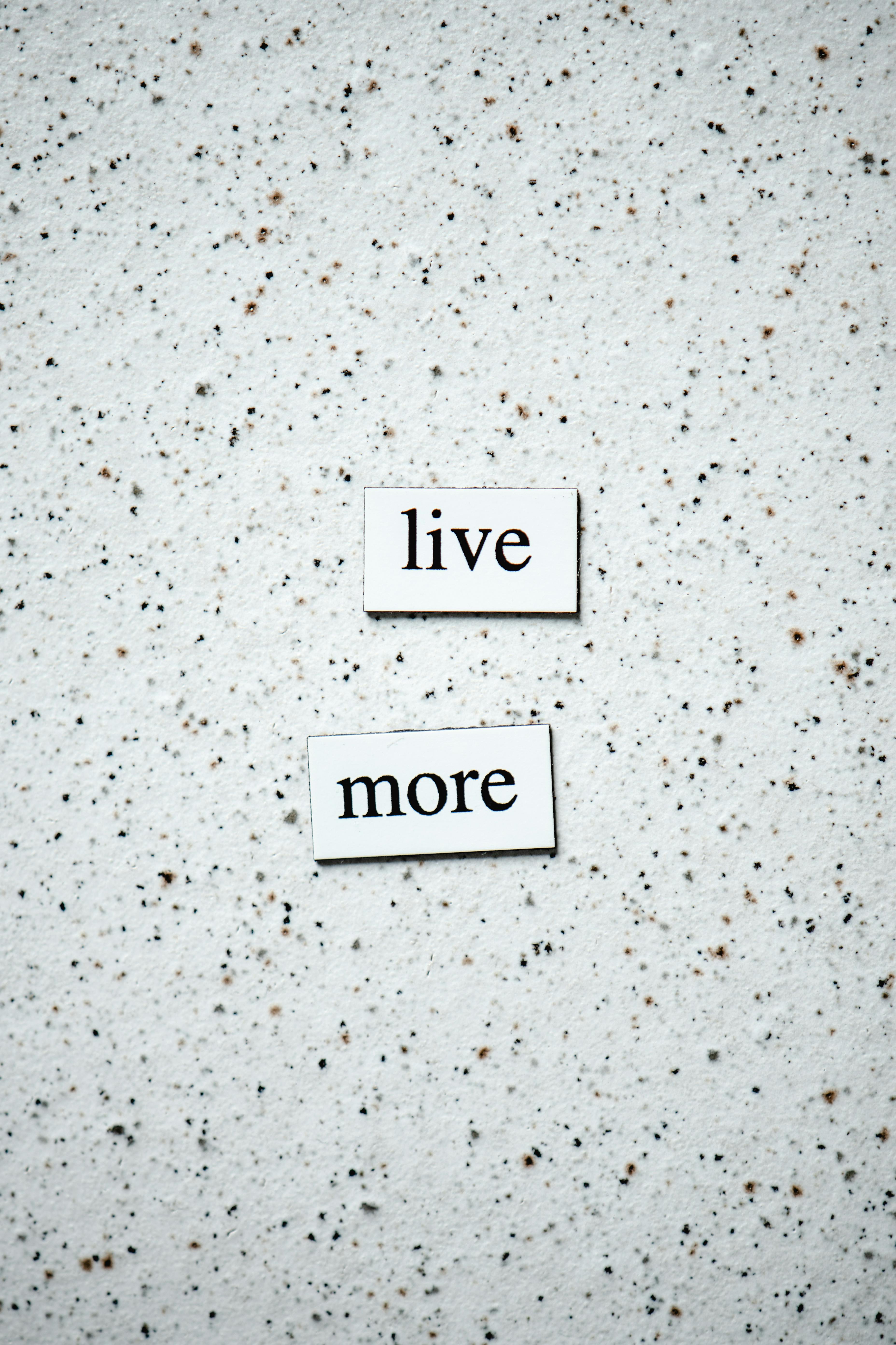 live more printed text