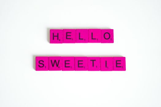 A Pink Scrabble Tiles 