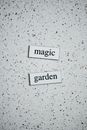Text Cutouts on a Dotted Background