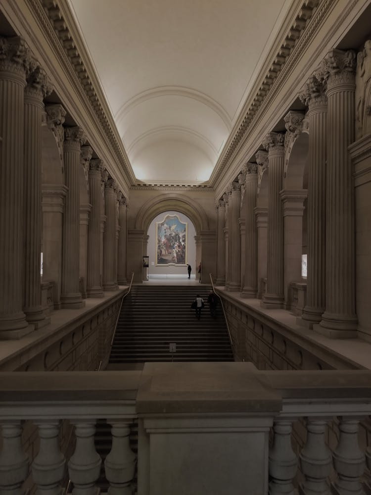 Columns And Stairs Inside The Metropolitan Museum Of Art