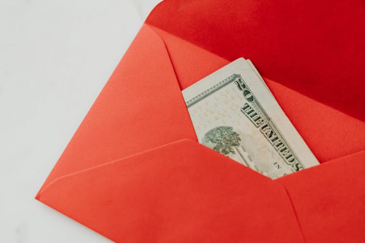 Red Envelope With Money