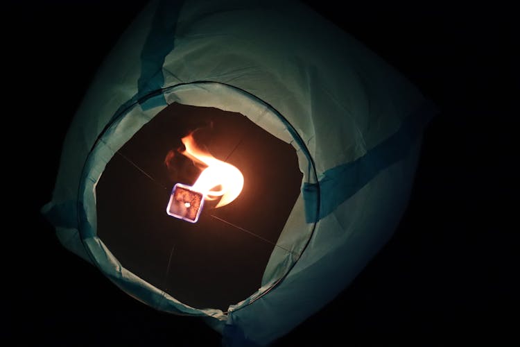 A Lighted Flying Lantern