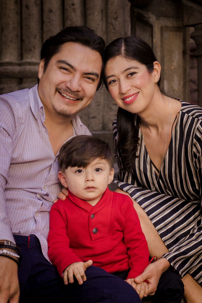 Happy family outdoors