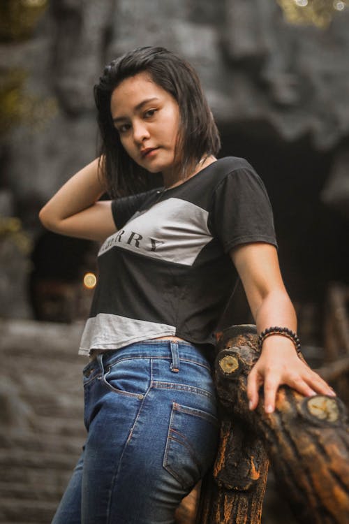 アジア人, ジーンズ, シャツの無料の写真素材